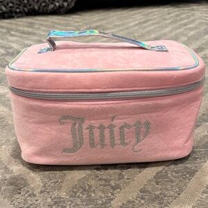 Juicy Couture Pink Cosmetic Pouch with Silver Detail